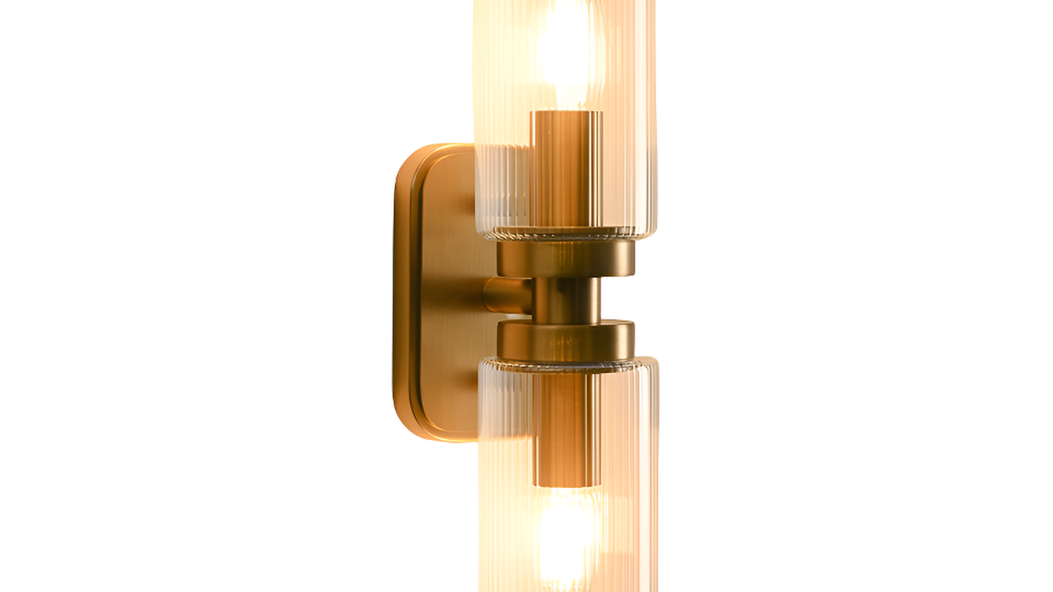 Revere Wall Light in Gold with Clear Glass Light Shade by Luxe Collection