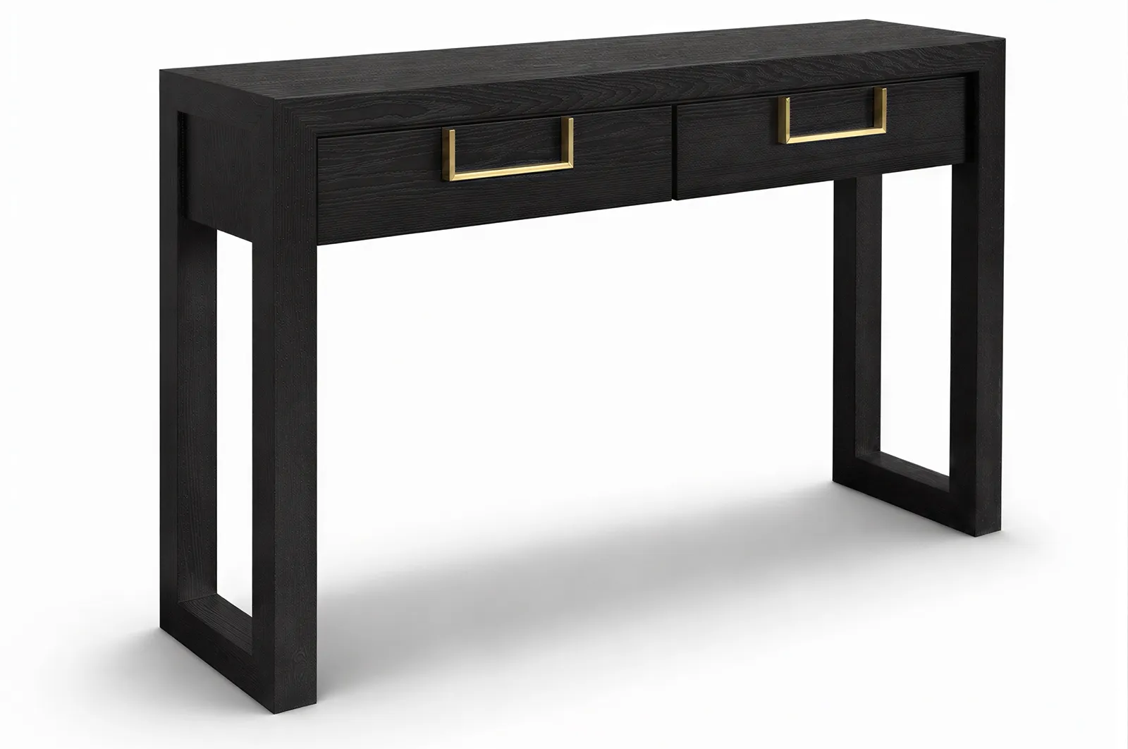 Lucca Brown & Brass Console Table by Berkeley Designs