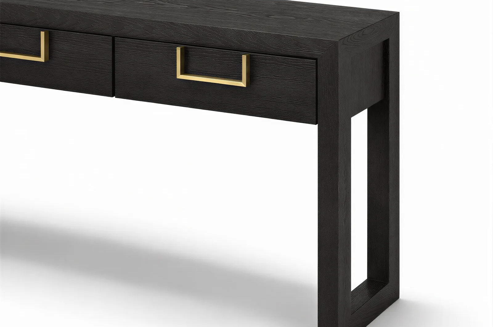 Lucca Brown & Brass Console Table by Berkeley Designs