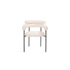 Alita Polar Bouclé Dining Chair with Black Legs by Tommy Franks