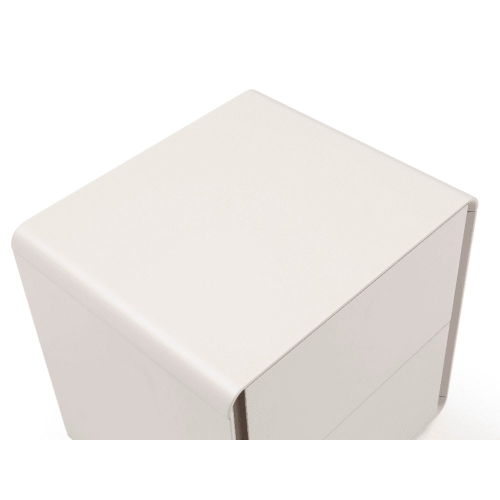 Kota Matte Beige Bedside Table by Tommy Franks