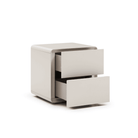 Kota Matte Beige Bedside Table by Tommy Franks