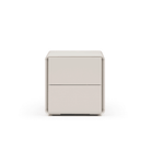 Kota Matte Beige Bedside Table by Tommy Franks