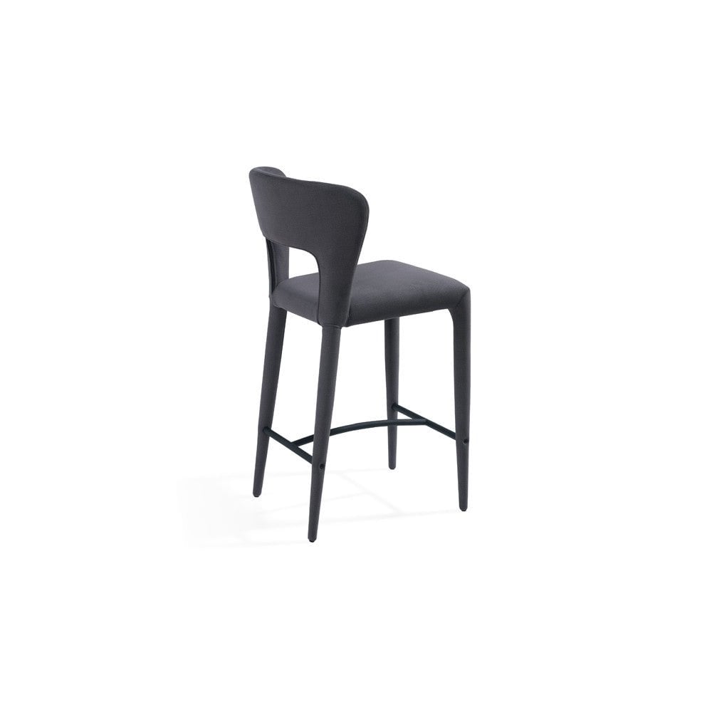 Pari I Luxe Cinder Grey Bar Stool by Tommy Franks