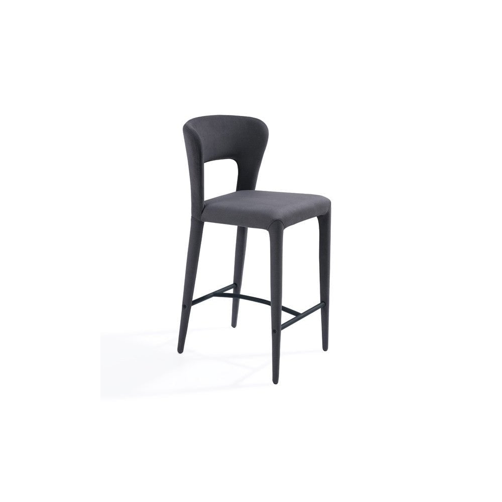 Pari I Luxe Cinder Grey Bar Stool by Tommy Franks