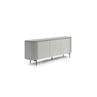Lantine Sideboard Matte Light Grey Glass Top & Grey Lacquer Wood by Tommy Franks