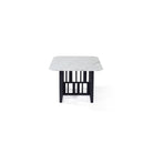 Lexington Side Table Matte White Marble Top & Black Steel Legs by Tommy Franks