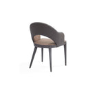 Jiva Dining Chair PU Taupe Fabric Upholstery by Tommy Franks