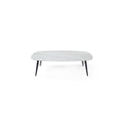 Niah Coffee Table Jazz White Marble Top by Tommy Franks