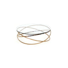 Bistro Gold Coffee Table with Glass Top by Tommy Franks