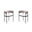 Envie I Grey Beige Dining Chairs Set of 2 by Tommy Franks