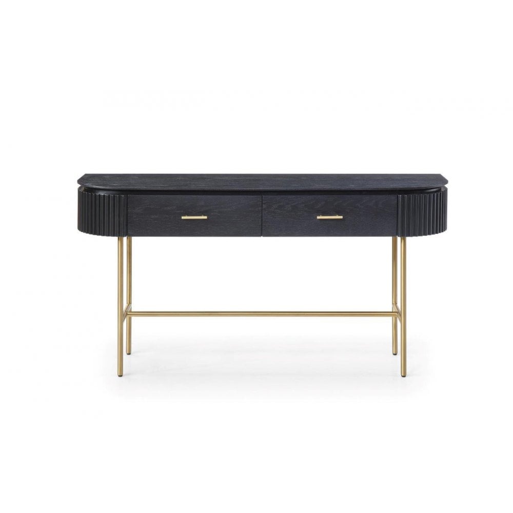 Lantine Matte Black Oak Console Table by Tommy Franks