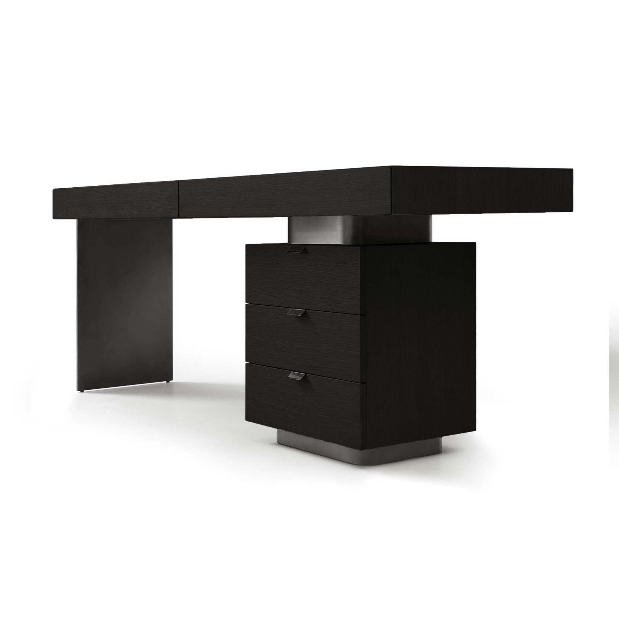 Oston Smoke Oak Desk with Right Hand Drawers by Tommy Franks