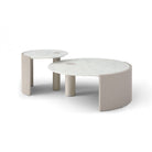 Salida Beige Bianco Carrara Marble Coffee Table by Tommy Franks