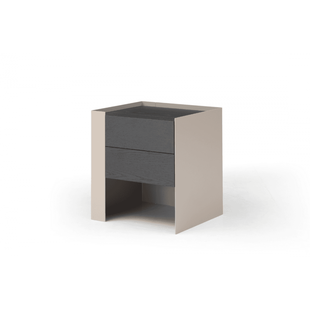 Tunica Taupe Pair of Bedside Tables by Tommy Franks