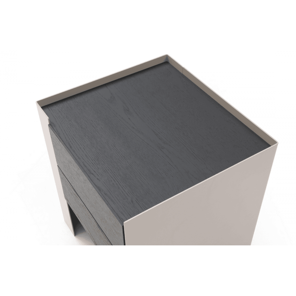 Tunica Taupe Pair of Bedside Tables by Tommy Franks