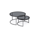 Wheel Large Glass Coffee Table by Tommy Franks