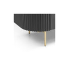 Lantine Black Oak & Brass 2 Door Cabinet by Tommy Franks