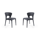 Pari I Luxe Cinder Grey Dining Chair Set of 2 by Tommy Franks