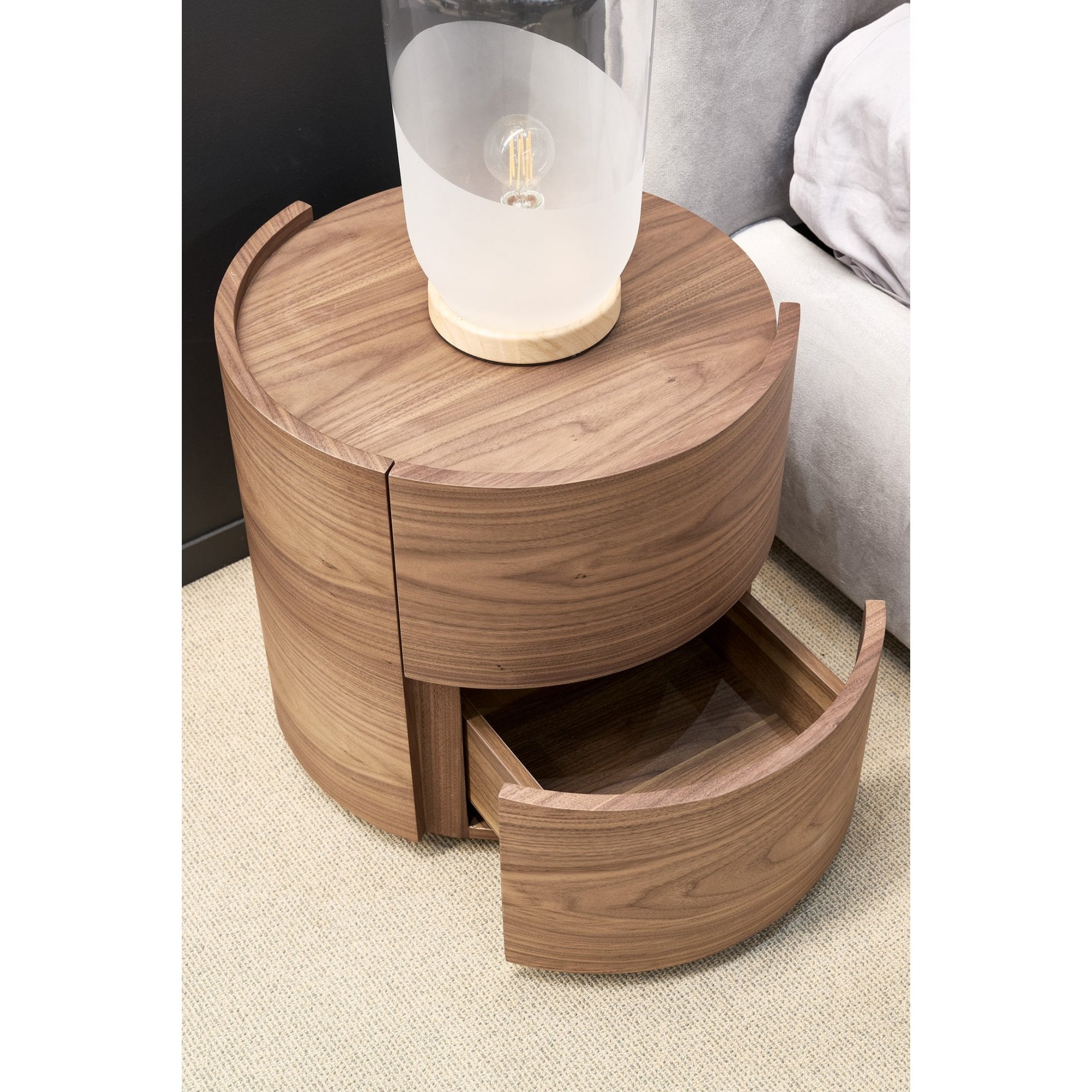 Dexter Walnut Pair of Bedside Tables by Tommy Franks