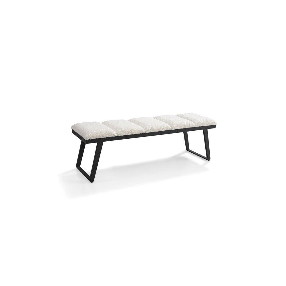 Ponce Chex Polar Bouclé Bench by Tommy Franks