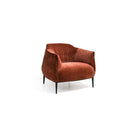Tyrone Rust Velvet Lounge Chair by Tommy Franks