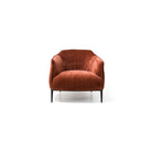 Tyrone Rust Velvet Lounge Chair by Tommy Franks