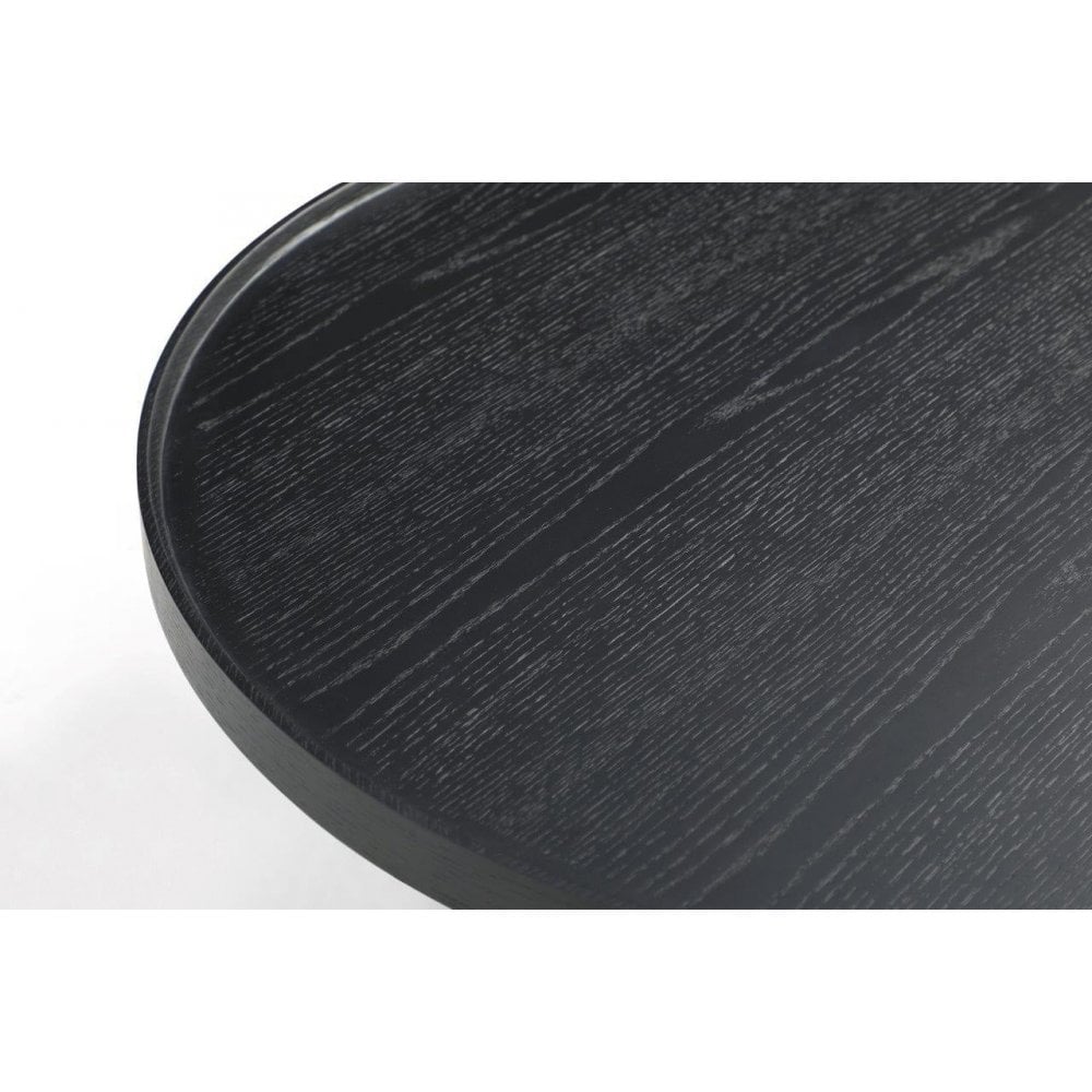 Lincoln Coffee Table Matte Black Oak Wood by Tommy Franks