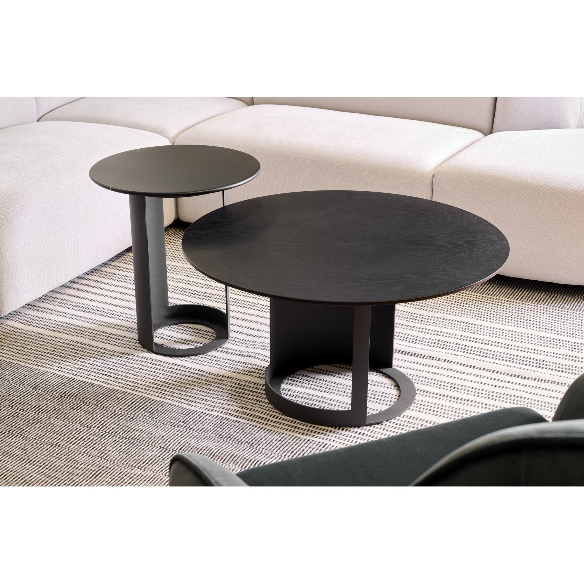 Alban Matte Black Side Table by Tommy Franks