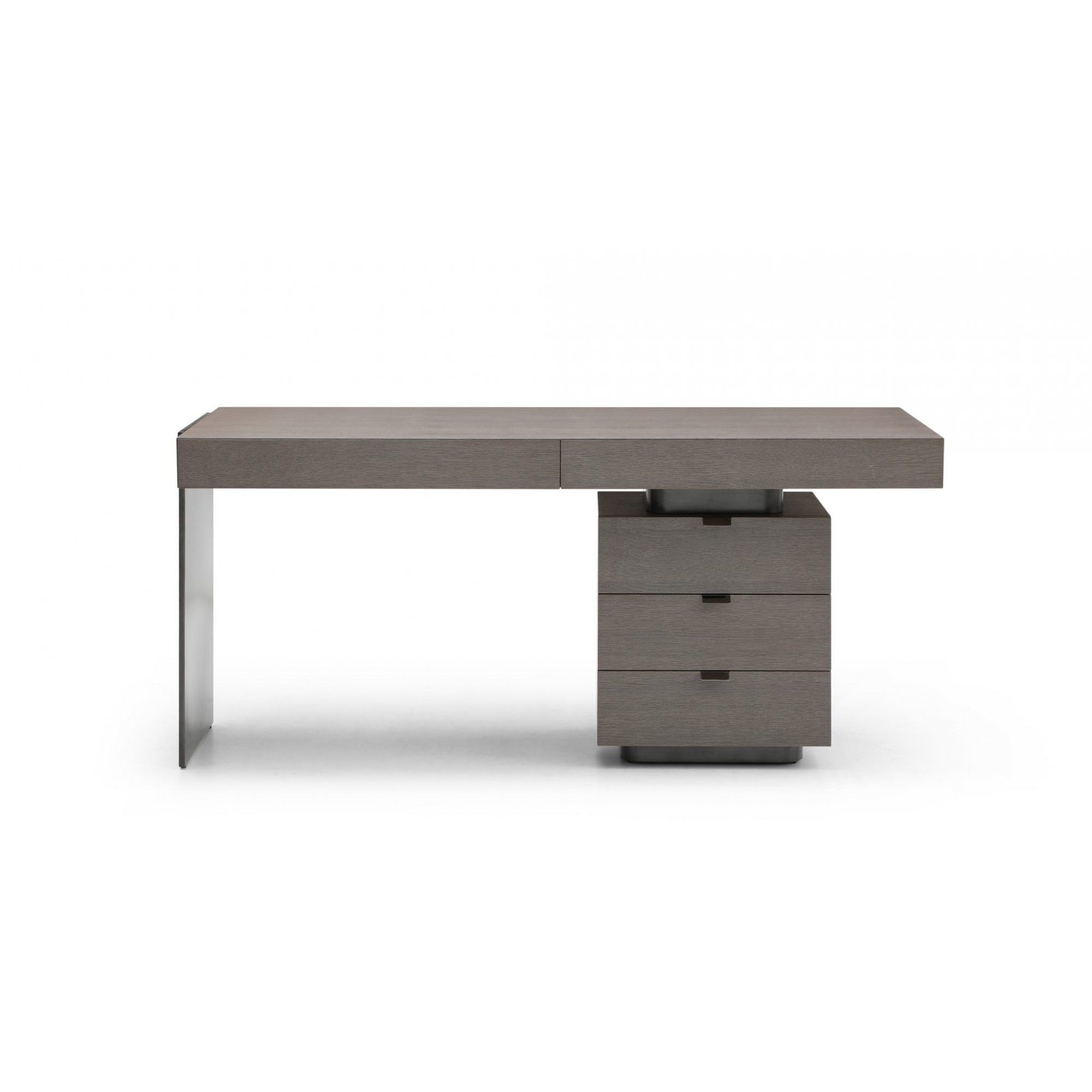 Oston Grey Desk with Right Hand Drawers by Tommy Franks
