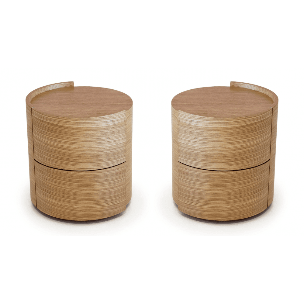 Dexter Ash Oak Pair of Bedside Tables by Tommy Franks