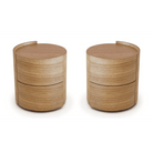 Dexter Ash Oak Pair of Bedside Tables by Tommy Franks