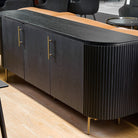 Lantine Black Oak & Brass Buffet by Tommy Franks