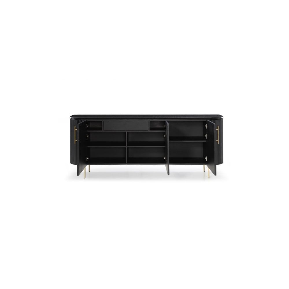 Lantine Black Oak & Brass Buffet by Tommy Franks