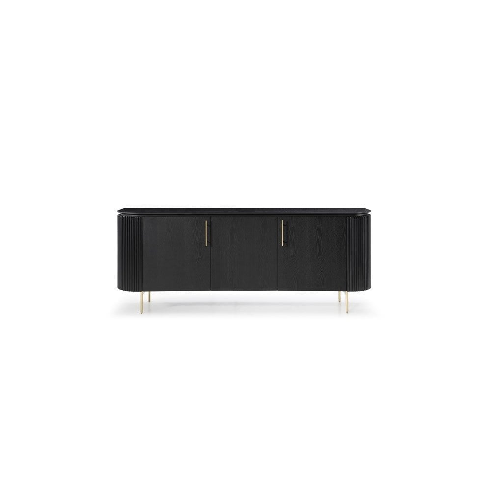 Lantine Black Oak & Brass Buffet by Tommy Franks