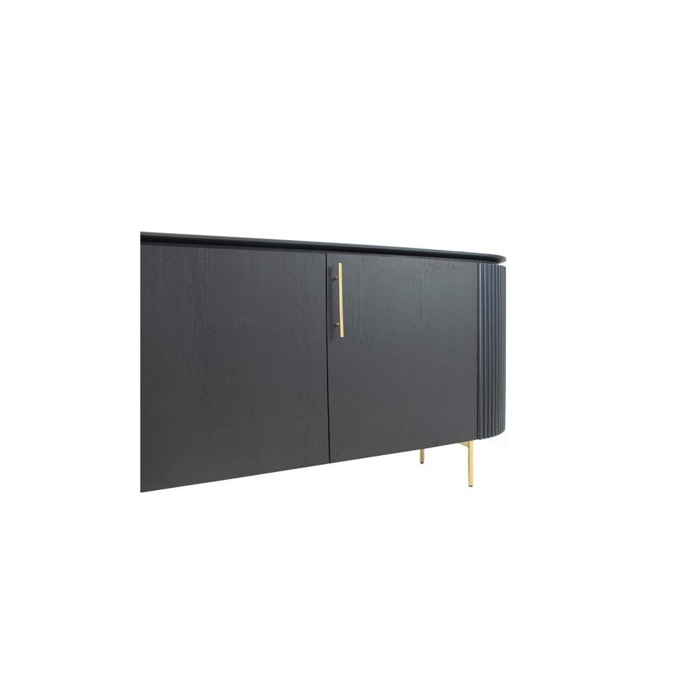 Lantine Black Oak & Brass Buffet by Tommy Franks