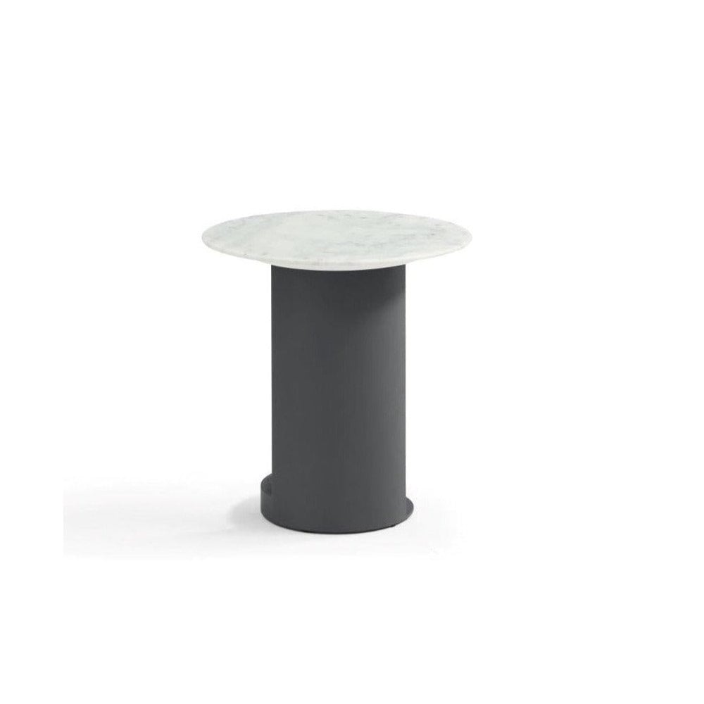 Alban Carrara White Side Table by Tommy Franks