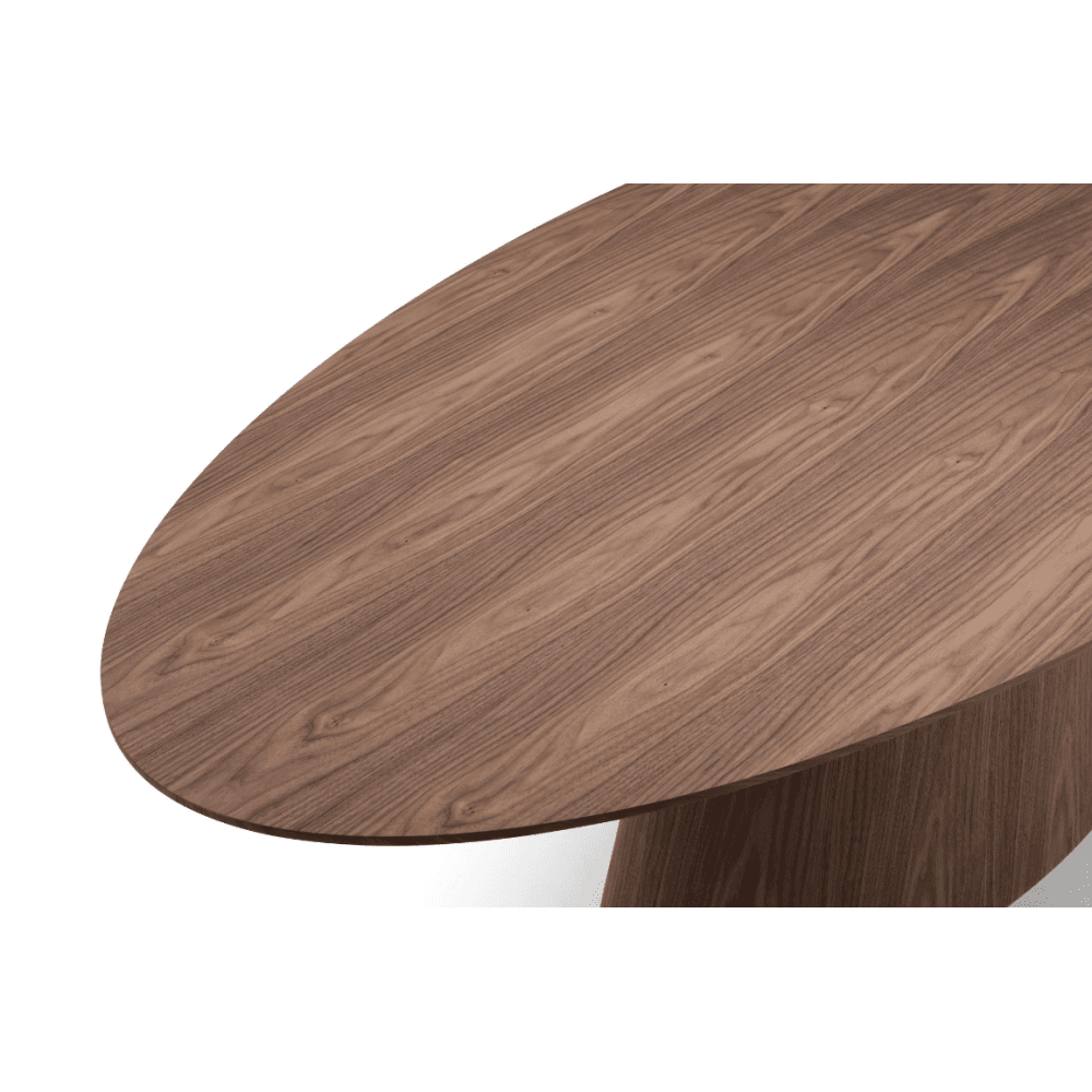 Tavamo Oval Walnut Wood Dining Table by Tommy Franks