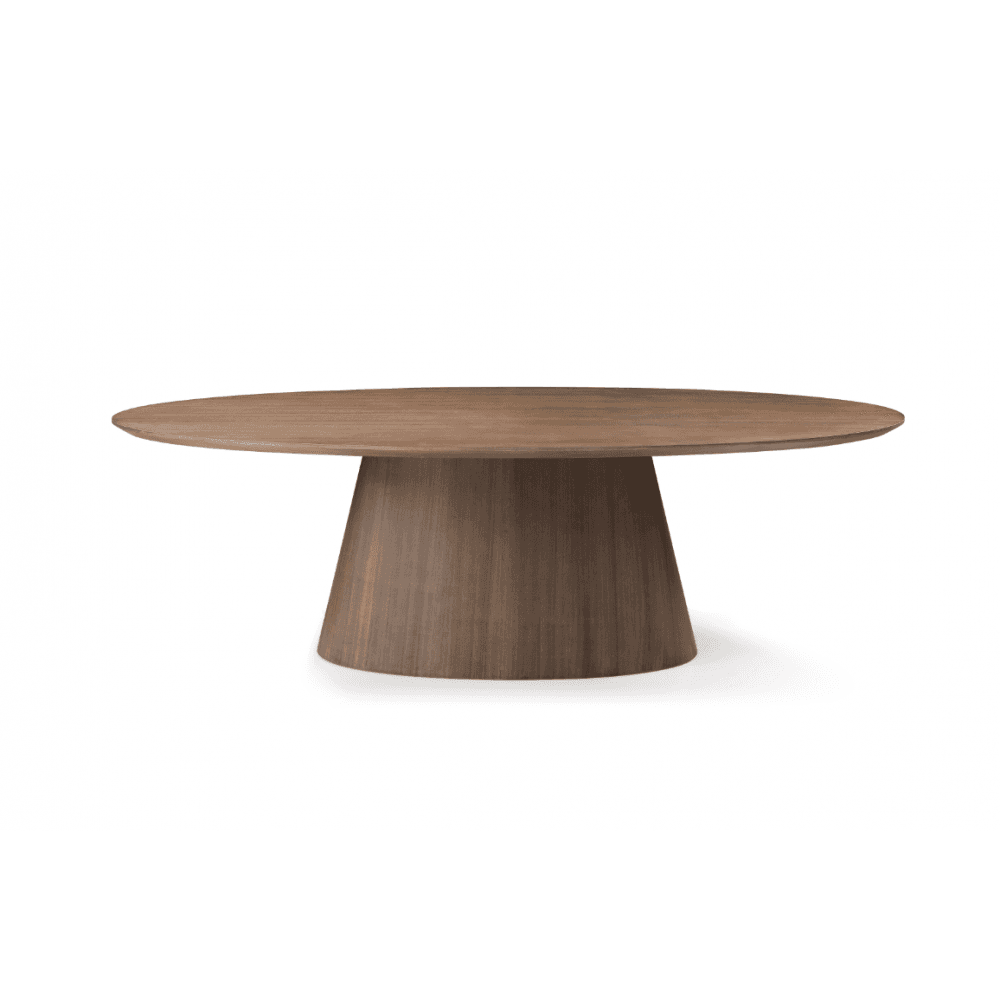 Tavamo Oval Walnut Wood Dining Table by Tommy Franks