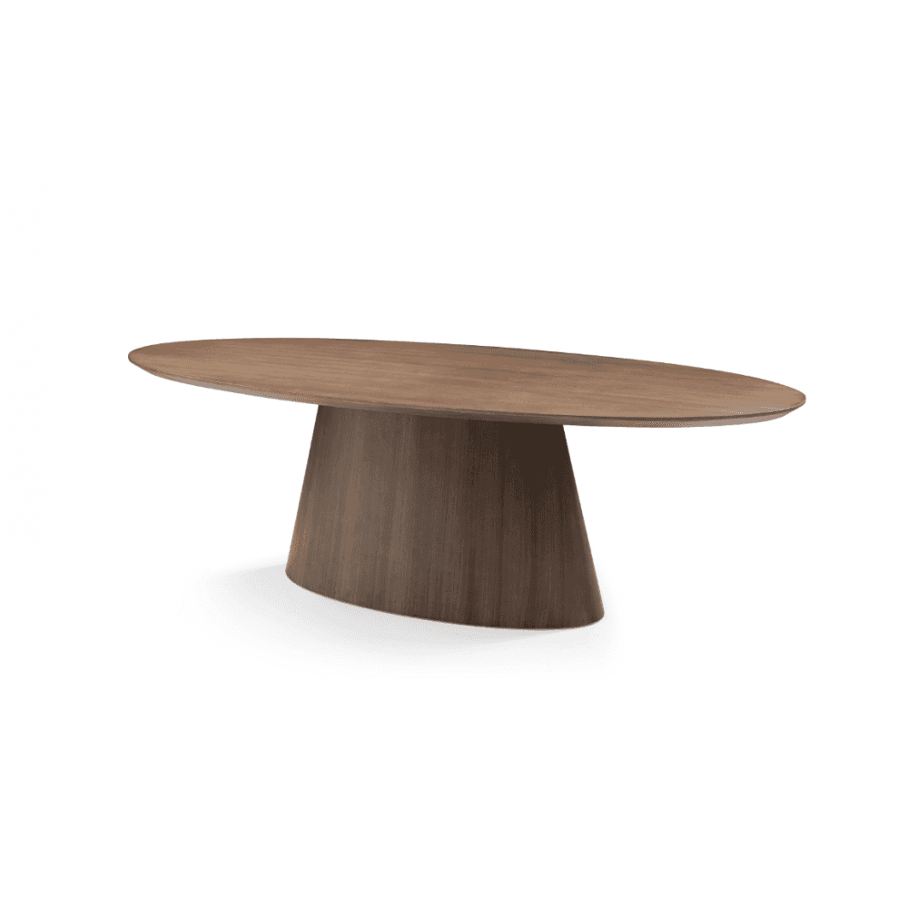 Tavamo Oval Walnut Wood Dining Table by Tommy Franks