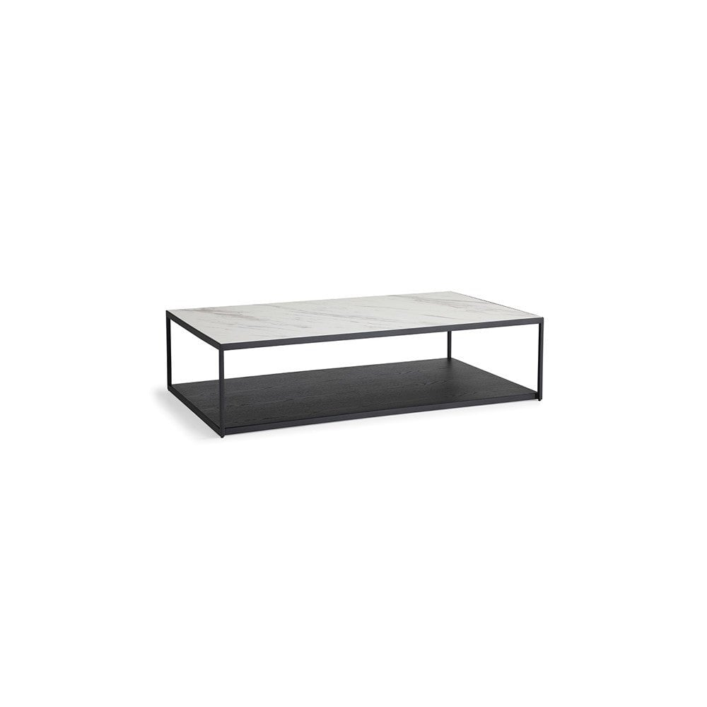 Bolton Coffee Table Cara White Ceramic Top by Tommy Franks