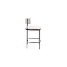 Envie Giselle Grey Beige Counter Bar Stool by Tommy Franks