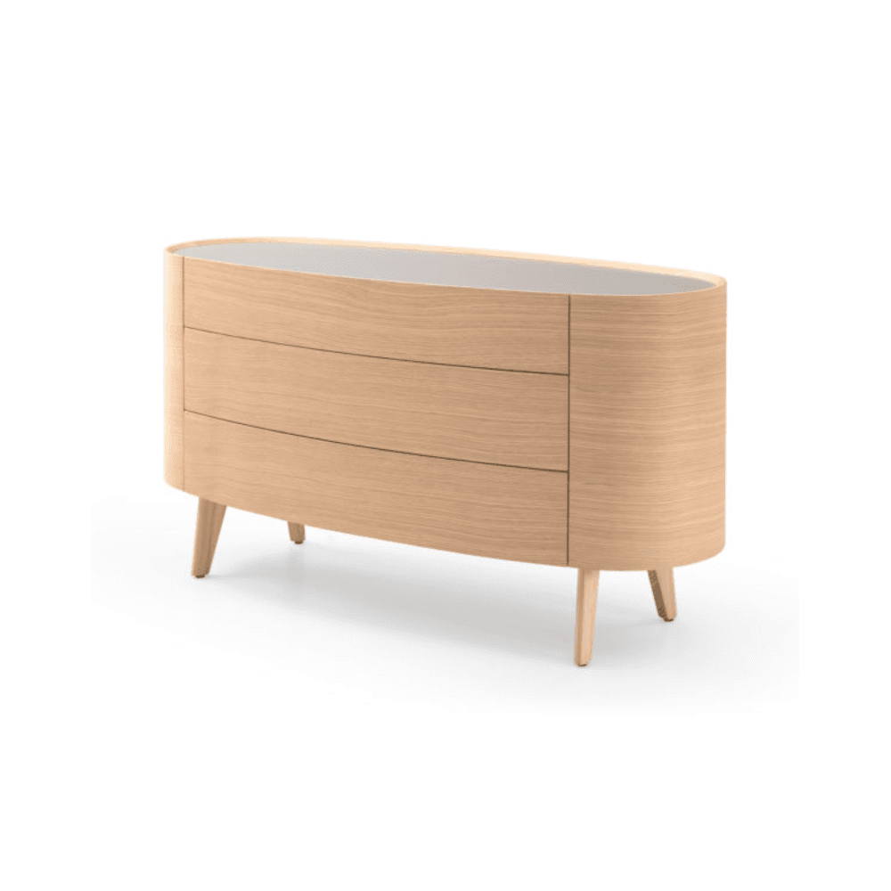 Weston Chest Of Drawers Ash & Oak Wood 3 Drawer by Tommy Franks
