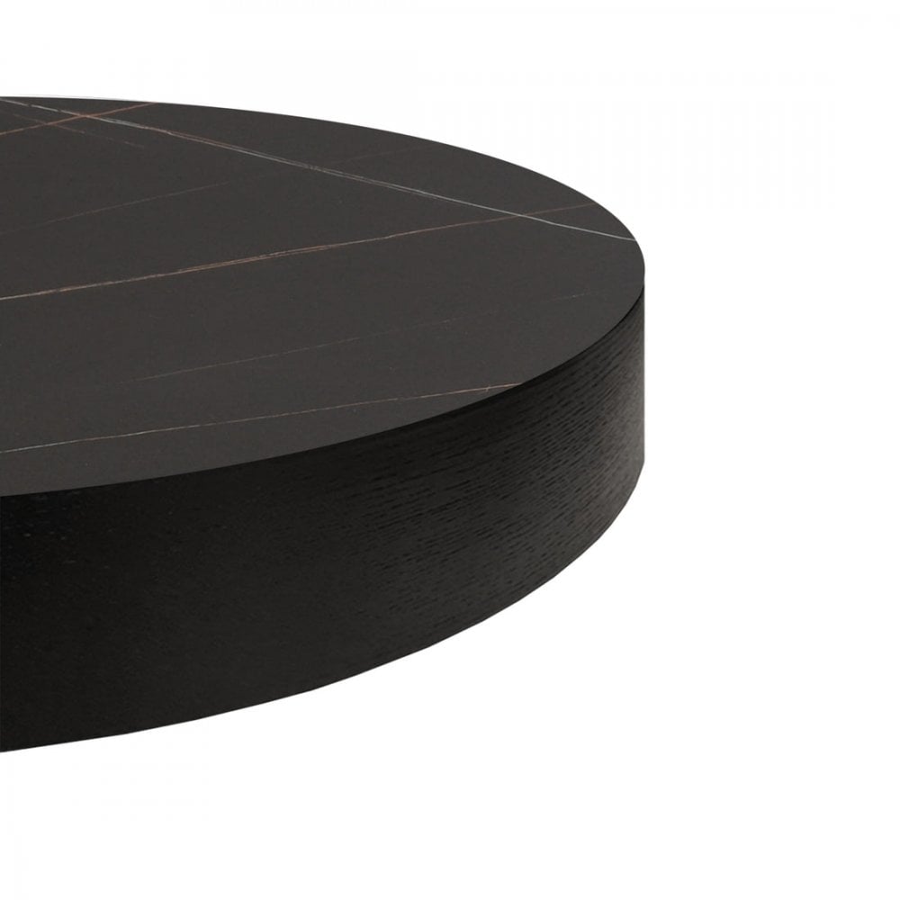 Coin Black Marble Coffee Table by Tommy Franks