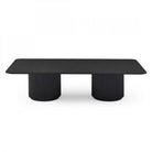 Lantine Black Oak & Lacquer Double Pedestal Coffee Table by Tommy Franks