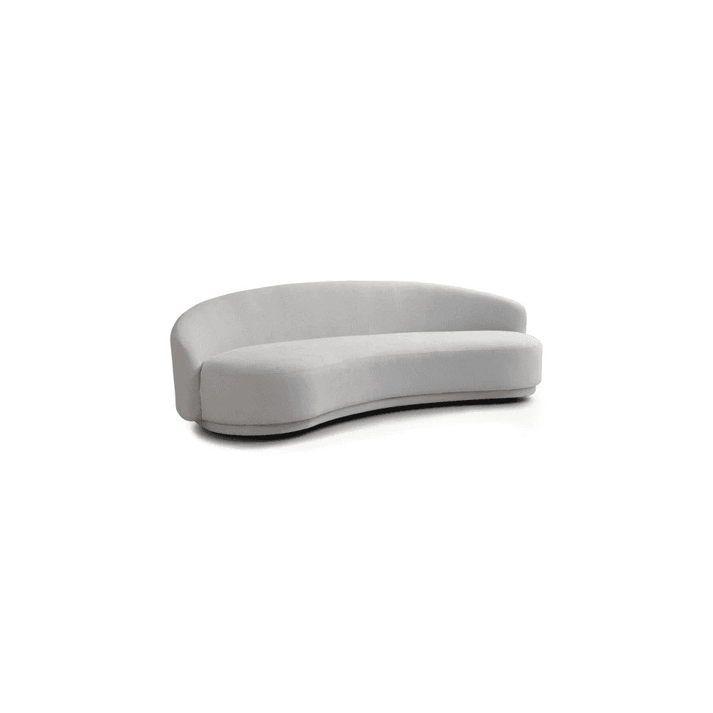 Cove 4-Seater Cream Velour Sofa by Tommy Franks
