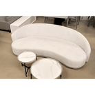 Cove 4-Seater Cream Velour Sofa by Tommy Franks