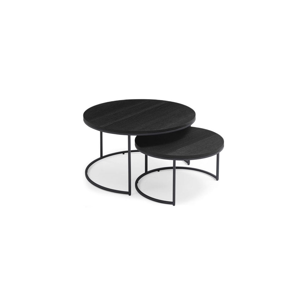Wheel Small Black Oak Coffee Table by Tommy Franks