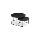 Wheel Small Black Oak Coffee Table by Tommy Franks