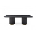 Lantine Black Oak & Brass Dining Table by Tommy Franks
